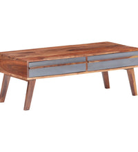 Couchtisch Grau 110x50x40 cm Massivholz