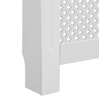 Heizkörperverkleidungen 2 Stk. Weiß 112×19×81,5 cm MDF