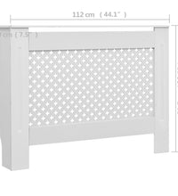 Heizkörperverkleidungen 2 Stk. Weiß 112×19×81,5 cm MDF