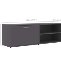 TV-Schrank Grau 120x34x37 cm Holzwerkstoff