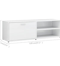 TV-Schrank Hochglanz-Weiß 120x34x37 cm Holzwerkstoff