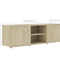 TV-Schrank Sonoma-Eiche 120x34x37 cm Holzwerkstoff