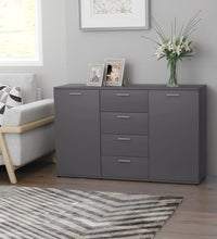 Sideboard Grau 120x35,5x75 cm Holzwerkstoff