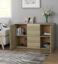 Sideboard Sonoma-Eiche 120x35,5x75 cm Holzwerkstoff