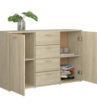 Sideboard Sonoma-Eiche 120x35,5x75 cm Holzwerkstoff