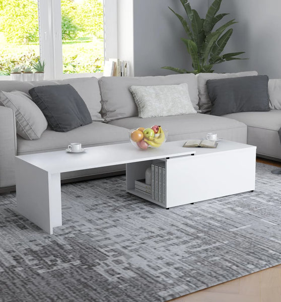 Couchtisch Weiß 150x50x35 cm Holzwerkstoff