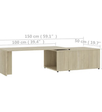 Couchtisch Sonoma-Eiche 150x50x35 cm Holzwerkstoff