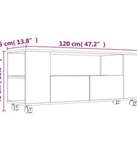 TV-Schrank Grau 120x35x48 cm Holzwerkstoff