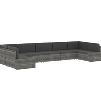 Modulares Sofa-Eckteil mit Armlehne (links) Poly Rattan Schwarz