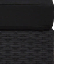 Modulares Sofa-Eckteil mit Armlehne (links) Poly Rattan Schwarz