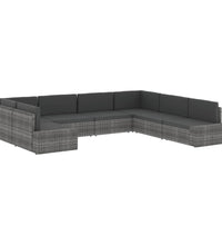 Modulares Sofa-Eckteil mit Armlehne (links) Poly Rattan Schwarz