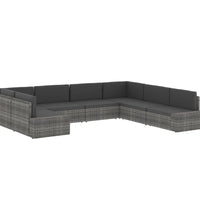 Modulares 2-Sitzer-Sofa Poly Rattan Schwarz