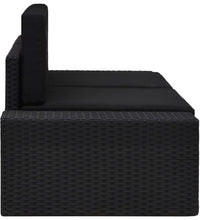 Modulares 2-Sitzer-Sofa Poly Rattan Schwarz
