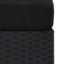 Modulares 2-Sitzer-Sofa Poly Rattan Schwarz