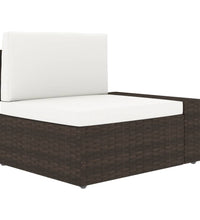 Modulares Sofa-Eckteil mit Armlehne (links) Poly Rattan Braun