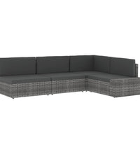 Modulares Sofa-Eckteil mit Armlehne (links) Poly Rattan Braun