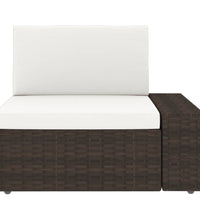 Modulares Sofa-Eckteil mit Armlehne (links) Poly Rattan Braun