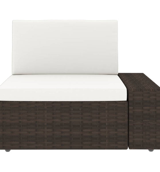 Modulares Sofa-Eckteil mit Armlehne (links) Poly Rattan Braun