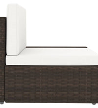 Modulares Sofa-Eckteil mit Armlehne (links) Poly Rattan Braun