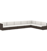 Modulares Sofa-Eckteil mit Armlehne (links) Poly Rattan Braun