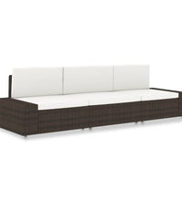 Modulares 3-Sitzer-Sofa Poly Rattan Braun