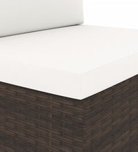Modulares 3-Sitzer-Sofa Poly Rattan Braun