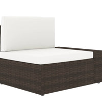 Modulares 3-Sitzer-Sofa Poly Rattan Braun