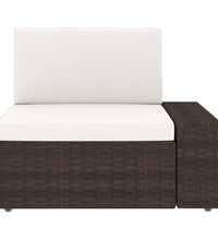 Modulares 3-Sitzer-Sofa Poly Rattan Braun
