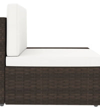 Modulares 3-Sitzer-Sofa Poly Rattan Braun