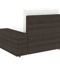 Modulares 3-Sitzer-Sofa Poly Rattan Braun