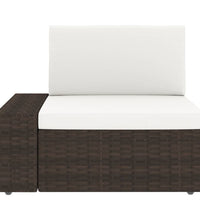 Modulares 3-Sitzer-Sofa Poly Rattan Braun