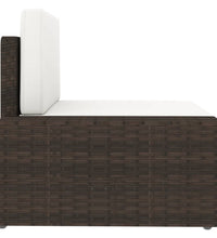 Modulares 3-Sitzer-Sofa Poly Rattan Braun