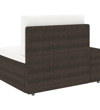 Modulares 3-Sitzer-Sofa Poly Rattan Braun