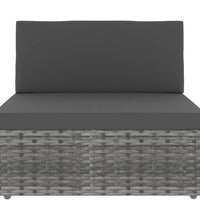 Modulares 2-Sitzer-Sofa Poly Rattan Grau