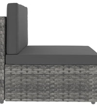 Modulares 2-Sitzer-Sofa Poly Rattan Grau