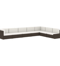 Modulares 2-Sitzer-Sofa Poly Rattan Grau
