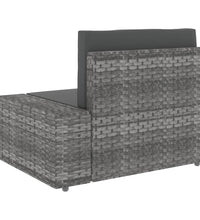 Modulares 2-Sitzer-Sofa Poly Rattan Grau
