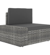 Modulares 2-Sitzer-Sofa Poly Rattan Grau