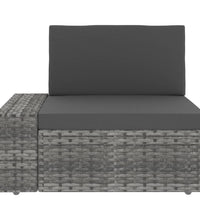 Modulares 2-Sitzer-Sofa Poly Rattan Grau