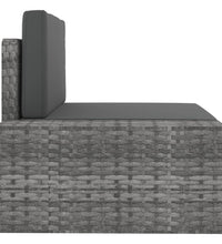 Modulares 2-Sitzer-Sofa Poly Rattan Grau