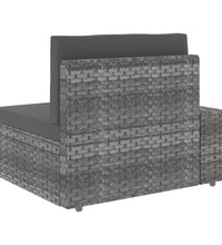 Modulares 2-Sitzer-Sofa Poly Rattan Grau