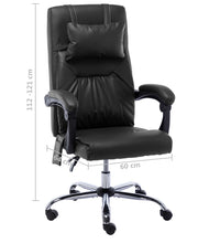 Massage-Bürostuhl Schwarz Kunstleder