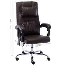 Massage-Bürostuhl Braun Kunstleder