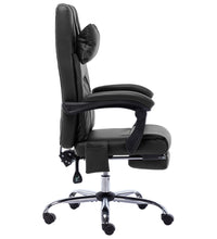 Massage-Bürostuhl Schwarz Kunstleder