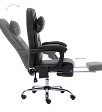Massage-Bürostuhl Schwarz Kunstleder