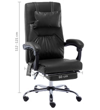 Massage-Bürostuhl Schwarz Kunstleder