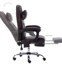 Massage-Bürostuhl Braun Kunstleder