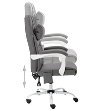 Massage-Bürostuhl Grau Kunstleder