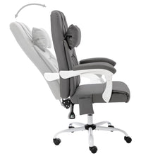 Massage-Bürostuhl Grau Kunstleder