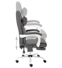 Massage-Bürostuhl Grau Kunstleder